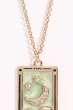 Tarot Card Pendant Stainless Steel Necklace 