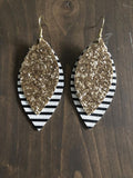 PU Leather Leaf Dangle Earrings 
