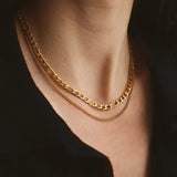 Stainless Steel Double-Layered Necklace 