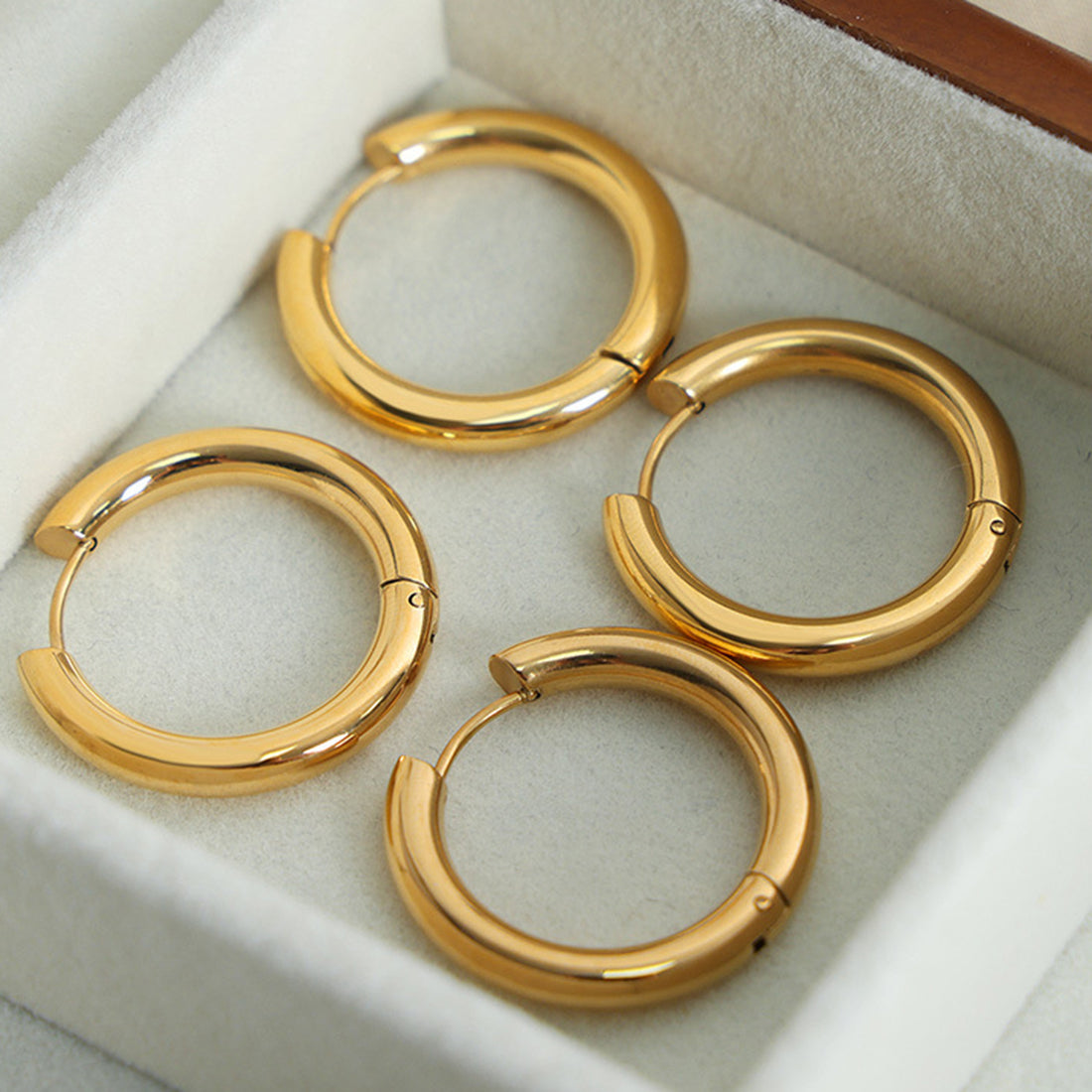 18K Gold-Plated Huggie Earrings 