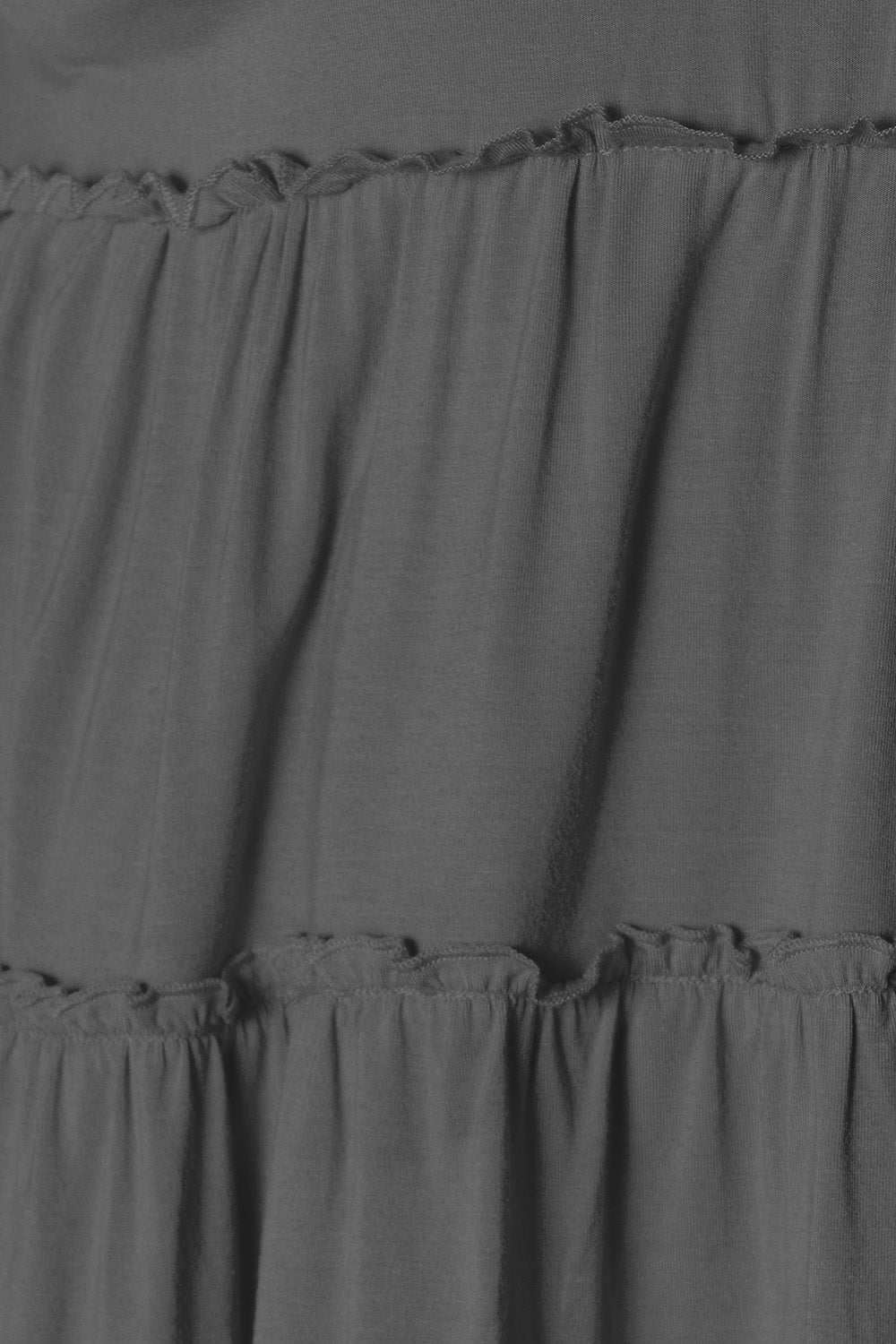 Double Take Half Button Long Sleeve Ruffle Hem Blouse 