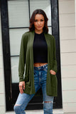 Basic Bae Full Size Open Front Long Sleeve Cardigan with Pockets 