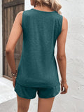 Casual Wide Strap Tank Top and Shorts Set Two Piece Dresses
