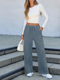 Lovelet Striped Wide Leg Pants Pants