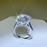 10 Carat Moissanite 925 Sterling Silver Ring 