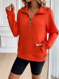 Ivy Lane Half Zip Raglan Sleeve Sweatshirt 