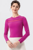 Round Neck Long Sleeve Active T-Shirt 