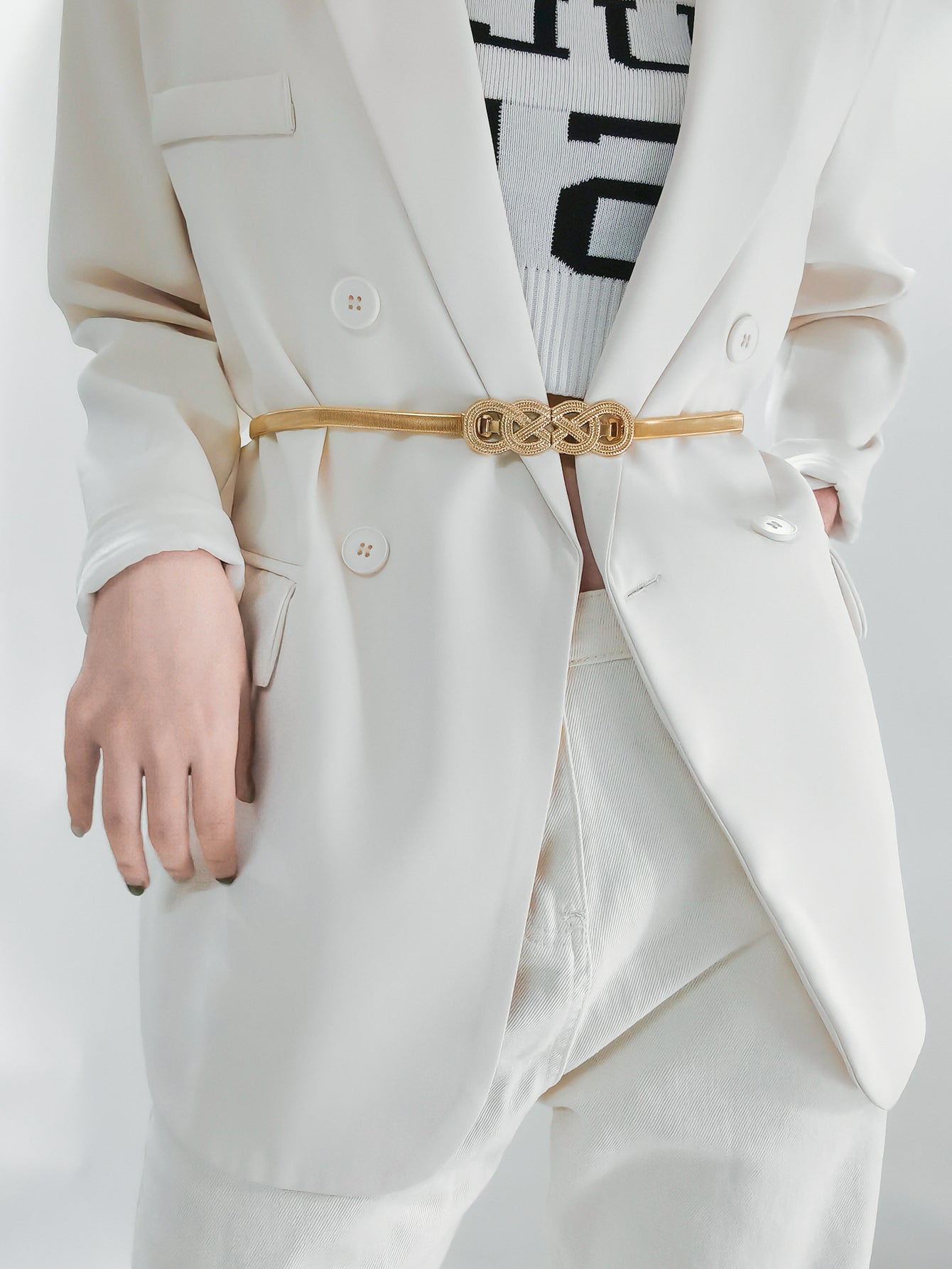 Knot Buckle Metal Belt 