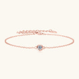 Inlaid Moissanite 925 Sterling Silver Bracelet 