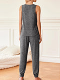 Ribbed Knit V-Neck Tank and Pants Lounge Set Lingerie & Nightwear