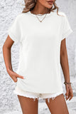 Mandy Striped Round Neck Short Sleeve T-Shirt 