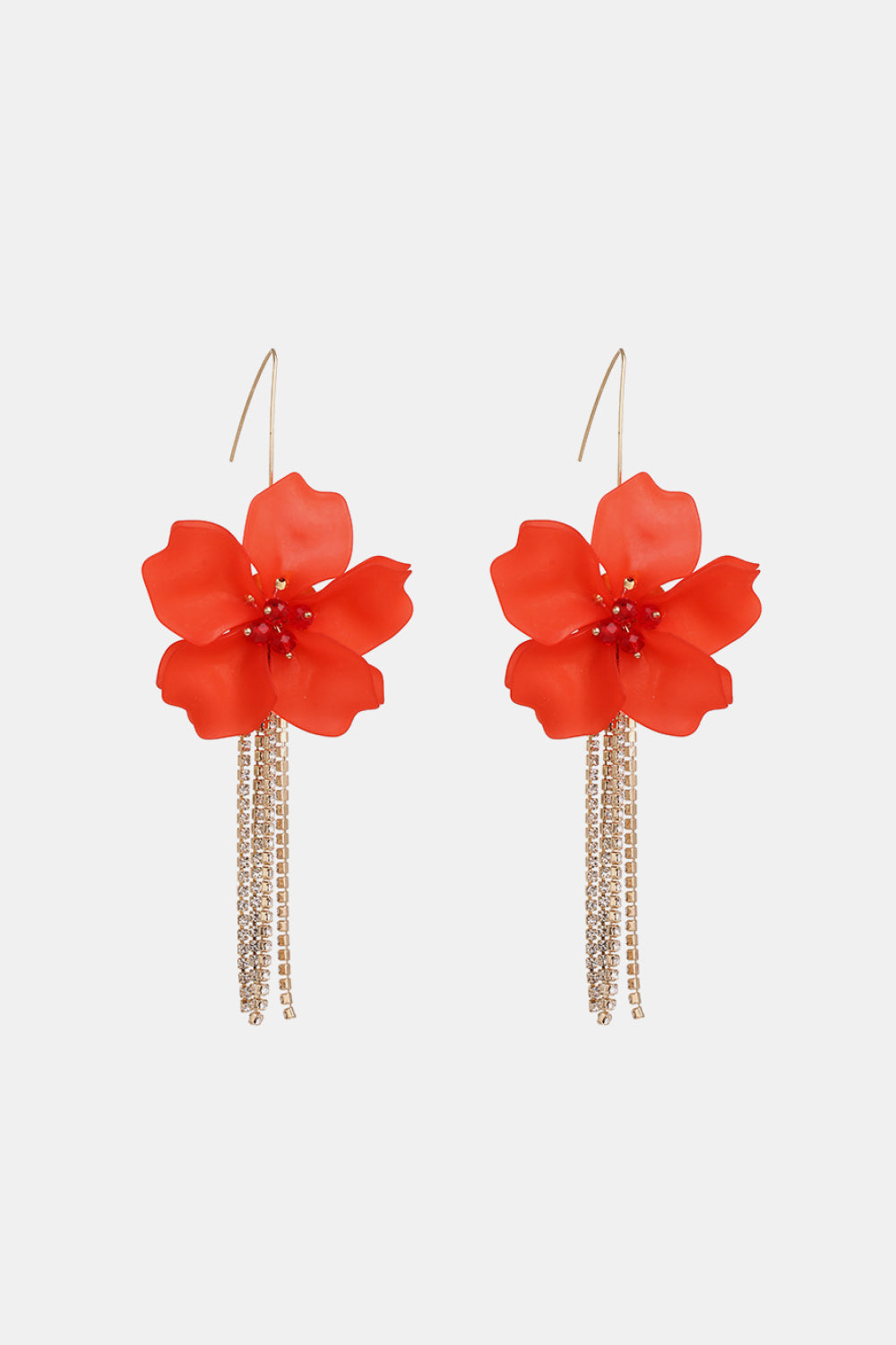 Flower Shape Acrylic Dangle Earrings 