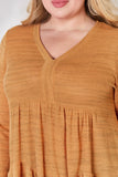 Hailey & Co Full Size V-Neck Flounce Sleeve Blouse 
