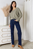 Culture Code  Full Size V-Neck Long Sleeve T-Shirt 