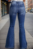 Plus Size High Waist Flare Jeans 