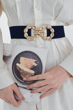 Zinc Alloy Buckle Elastic Belt 