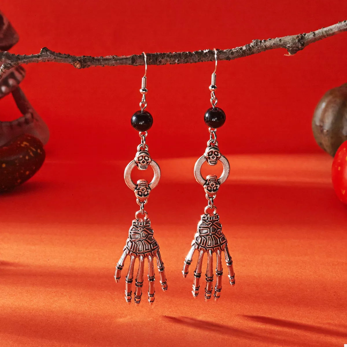 Halloween Skeleton Hand Drop Earrings 