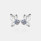 1 Carat Moissanite Butterfly Shape Earrings 