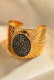 Wide Band Stainless Steel Open Ring 