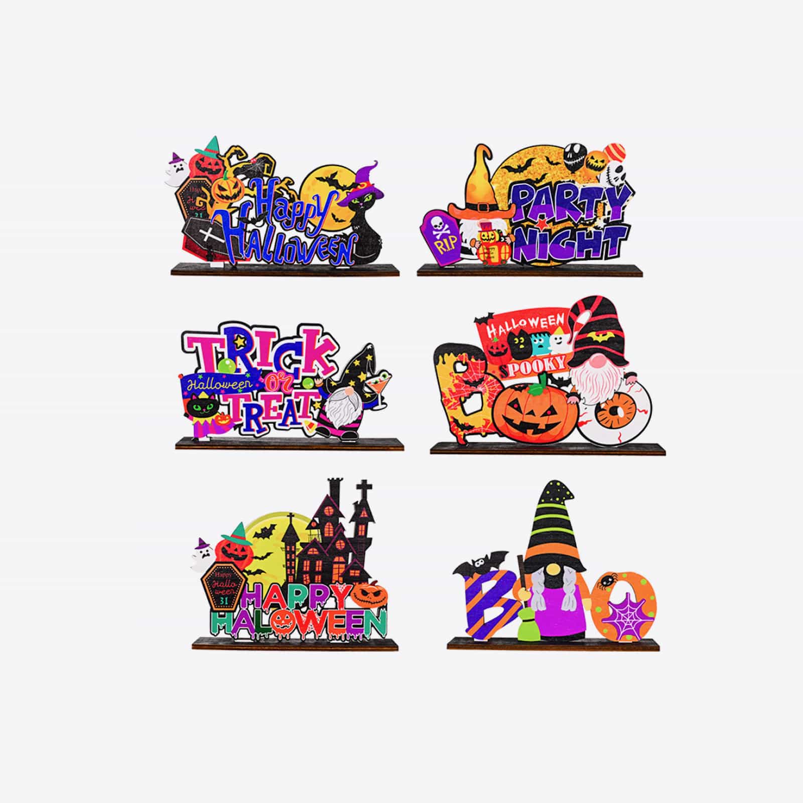 Assorted 2-Piece Halloween Element Ornaments 