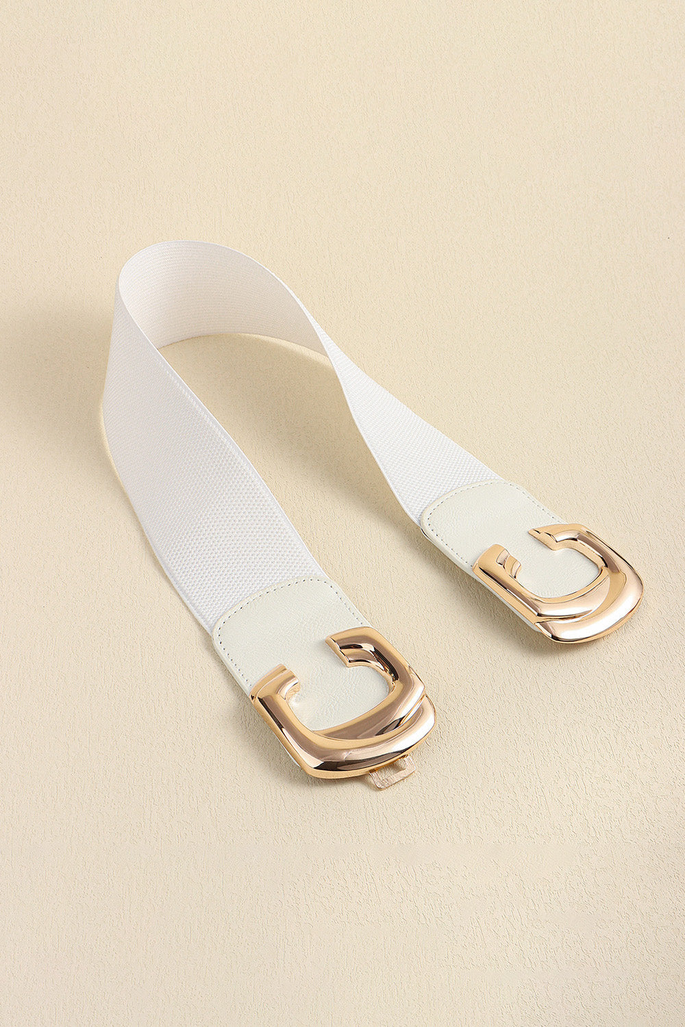 Zinc Alloy Buckle Elastic Wide Belt 