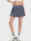Millennia Pleated Detail Mid-Rise Waist Active Skirt 