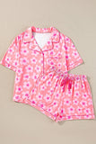 Pocketed Flower Half Sleeve Top and Shorts Lounge Set Lingerie & Nightwear