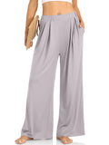 Elastic Waist Wide Leg Pants Pants