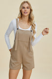 Double Take Full Size Texture Sleeveless Romper 