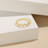 Wave Shape 925 Sterling Silver Ring 
