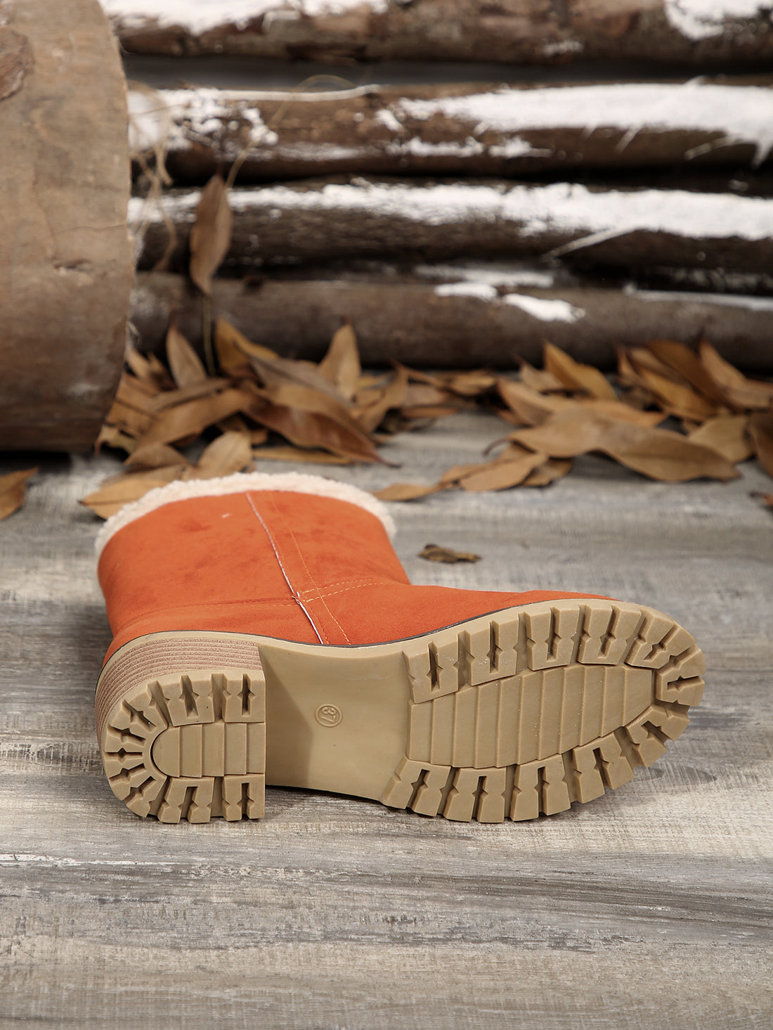 Thermal Fuzzy Block Heel Boots 