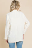 Culture Code One Button Long Sleeve Blazer with Pockets 
