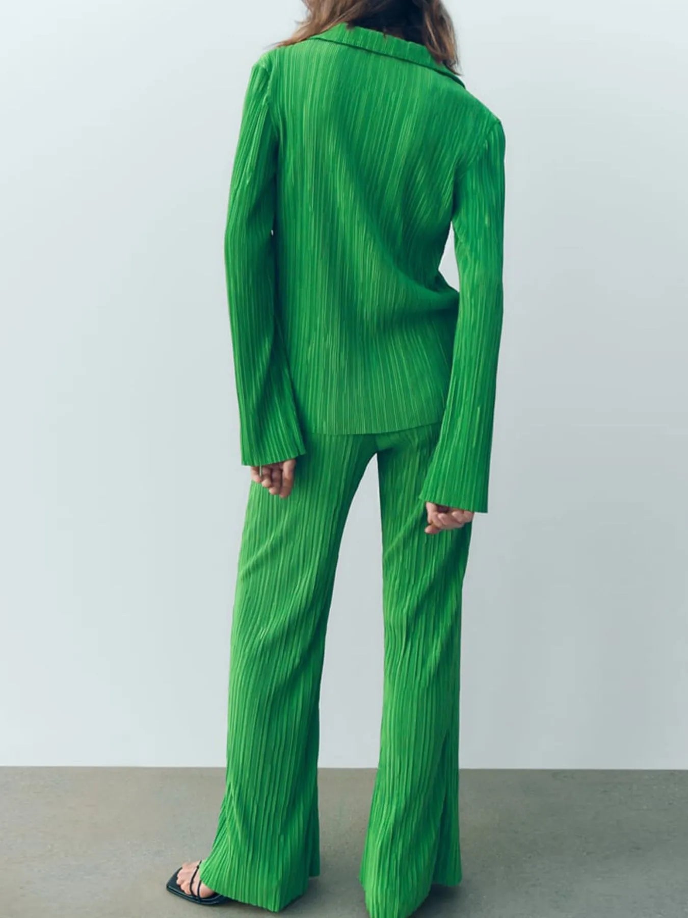 Texture Long Sleeve Top and Pants Lounge Set Lingerie & Nightwear