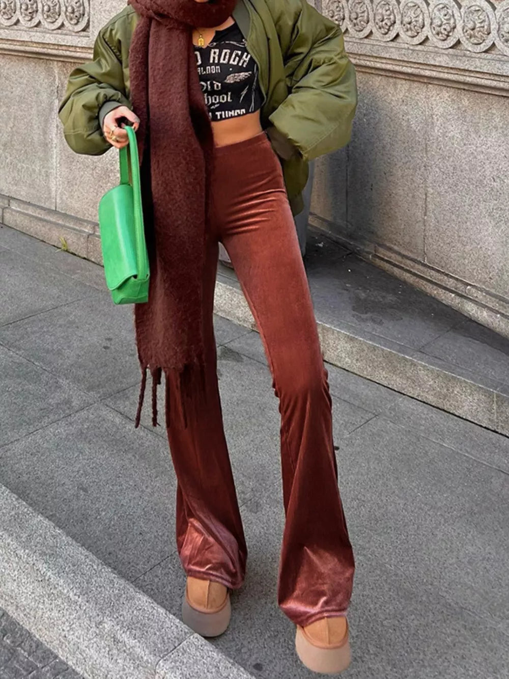 High Waist Flare Pants 