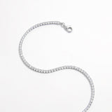 925 Sterling Silver Inlaid Zircon Bracelet 