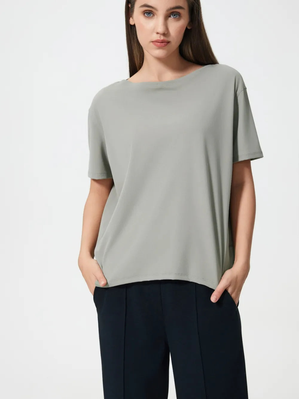 Millennia Round Neck Short Sleeve Active T-Shirt 