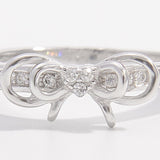 925 Sterling Silver Inlaid Zircon Bow Ring 