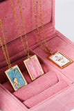 Tarot Card Pendant Copper Necklace 