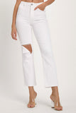 RISEN Full Size Distressed Cropped Straight Jeans 
