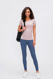 Millennia Round Neck Short Sleeve Active T-Shirt 