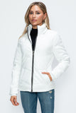 How Dare U Pocketed Zip Up Puffer Jacket with Removable Hood 