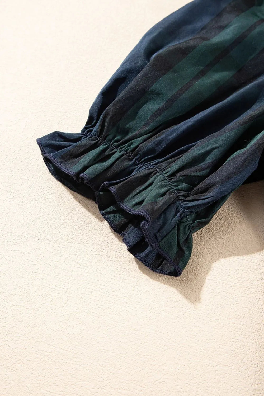 Puff Sleeve Frilled Trim Elegant Blouse 