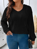 Plus Size Drawstring Dropped Shoulder Hooded T-Shirt 