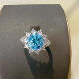 3 Carat Moissanite Zircon 925 Sterling Silver Ring 