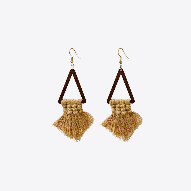 Tassel Detail Geometric Earrings 