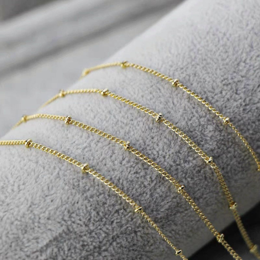 Gold-Plated Bubble Initial Necklace 