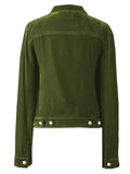 Button Up Long Sleeve Jacket with Chest Pockets 