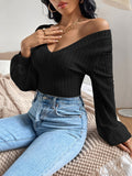 Honey V-Neck Long Sleeve T-Shirt 