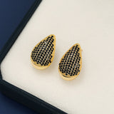 18K Gold-Plated Zircon Teardrop Earring 