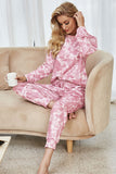 Shiny Tie-Dye Long Sleeve Top and Drawstring Joggers Lounge Set Lingerie & Nightwear